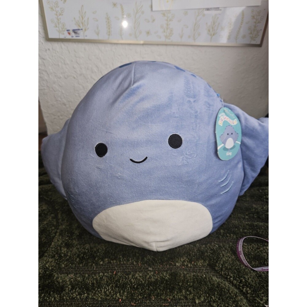 Squishmallows Aziza Blue Stingray 16" Plush Kellytoy Spotted Sea Animal Tag